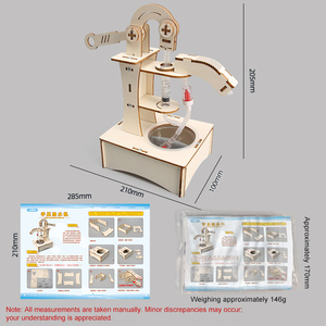 Nuovo Design Creativo Kit Esperimenti Scientifici con Pompa d'Acqua in Legno Puzzle 3D Fai-da-Te - Product Image 5