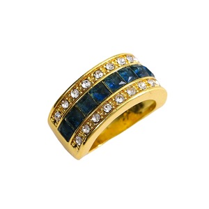 <span class=keywords><strong>Bague</strong></span> carrée élégante en zircon <span class=keywords><strong>et</strong></span> <span class=keywords><strong>saphir</strong></span> bleu plaqué or, idéale pour les fêtes <span class=keywords><strong>et</strong></span> occasions formelles, pour hommes <span class=keywords><strong>et</strong></span> femmes - Product Image 6