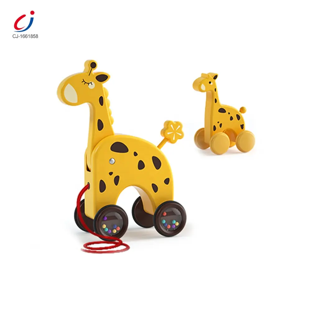 सबसे लोकप्रिय सुरक्षा बच्चे पुल लाइन खिलौने नई मजेदार पशु बच्चा जिराफ हाथ खींच स्ट्रिंग लाइन खिलौने बच्चों के लिए