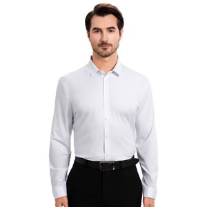 Chemise <span class=keywords><strong>Ouma</strong></span> à quatre sens extensible pour homme, sans repassage, anti-froissement, chemise blanche à manches longues pour homme - Product Image 5