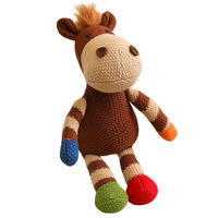 Peluche tricotée en forme d'ours en peluche pour enfants de 14 ans et plus, tissu en polyester apaisant pour le sommeil