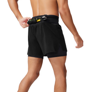 Shorts de course pour hommes Li Jialan à taille haute, séchage rapide, double couche, pour sports de plein air, fitness, basketball, randonnée et trail - Product Image 4