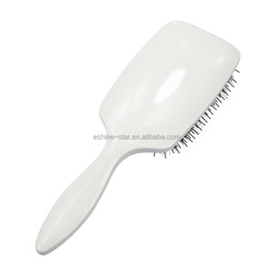 <span class=keywords><strong>Spazzola</strong></span> per capelli personalizzata con cuscino a paletta con manico rotondo in plastica quadrata bianca di vendita calda professionale - Product Image 5