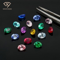 Nouvelle Arrivée Pierres Précieuses en Vrac 1ct Saphir Bleu, Rubis Rouge, Émeraude Verte de Laboratoire Certifiées par un Certificat Tier, Taille Fantaisie