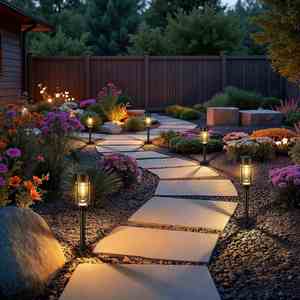 Luces Solares LED para Exteriores 3 en 1 Mejoradas, Resistentes al Agua con Clasificación IP65, Sensor de Luz, Control de Intensidad, Luz Blanca Cálida/Fría, 120 Lúmenes, para Jardín - Product Image 4