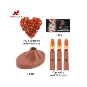 Main d'entraînement pour la pratique de l'art des ongles, main d'entraînement pour la pratique des ongles en acrylique, doigts réglables avec 100 pièces - Product Image 4
