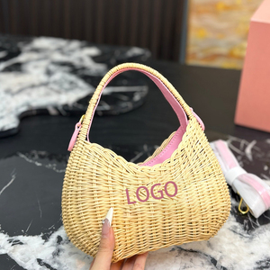 Mini Borsa Vintage in Tela <span class=keywords><strong>e</strong></span> Vimini, Borse di Paglia per Donne, Marca di Lusso, Nuova Borsa alla <span class=keywords><strong>Moda</strong></span>, Eleganti Nuove Borse a Mano - Product Image 6