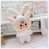Vêtements de poupée uniquement - Série Mini Lapin Baby Three, boîte mystère, tenues de poupée, robes à nœud papillon, ensembles de pantalons à bretelles et accessoires