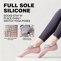 Chaussettes de sport antidérapantes personnalisées avec logo, idéales pour le Pilates, la danse, le yoga pieds nus, avec logo sur le dessous, pour jeunes