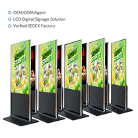 Pantalla Digital para Centros Comerciales, 43 Pulgadas, Android, de Pie, a Todo Color, Kiosco de Señalización Digital, SDK, Control Remoto, CMS, Animación