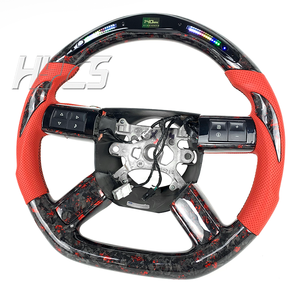 Accessoires intérieurs de voiture Volant sport personnalisé en fibre de carbone forgée à LED pour Dodge <span class=keywords><strong>Chrysler</strong></span> 300 C <span class=keywords><strong>300C</strong></span> 200 200C 300I - Product Image 2