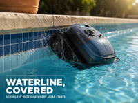 Pembersih Kolam Otomatis untuk Hotel Villa Kolam Renang Dalam Tanah Robot Pendaki Dinding Tanpa Kabel 45-60W Mesin Pembersih Kolam 300 Meter Persegi