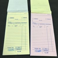 Buku Pesanan Restoran Tanpa Kertas Karbon, Desain Khusus, untuk Pelayan/Pelayan Wanita, dengan Kertas Seni dan Karton