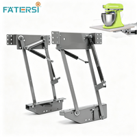Système de levage dissimulé Fatersi pour étagère de cuisine, avec mécanisme hydraulique robuste et charnière à ressort de traction