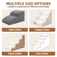 Rampe pour chien en mousse à mémoire de forme écologique Étapes pour chien et chat Escalier pour chien multi-usages personnalisé pour lits avec housse amovible étanche