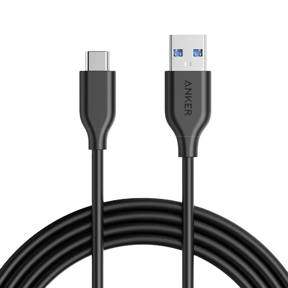 Kabel Anker Kabel Powerline USB C Ke USB 3.0 dengan Resistor Pull-Up 56K Ohm UNTUK Samsung iPad Pro Sony LG HTC