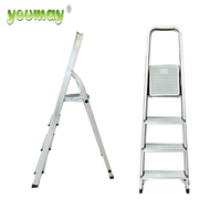 Échelle pliable de haute qualité en aluminium échelle domestique 4 marches échelle avec main courante