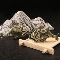 Collection d'artisanat en cuivre d'ornement en laiton Piranha de jeu antique créatif en gros
