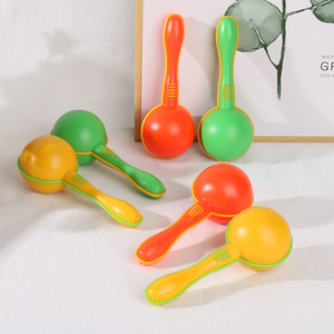 Wholesale Orff Percussion <b>Instrument</b> Colorful Plastic Maracas Children Rhythm <b>Musical</b> <b>Instrument</b> Rattle Rock Maracas Toy - Product Image 2