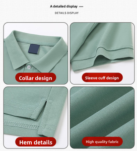 Polo de golf pour homme en coton 100% de haute qualité OEM, broderie personnalisée et logo imprimé, polos respirants en maille pour homme - Product Image 3