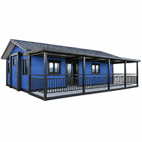 Villa préfabriquée en conteneur pour complexe hôtelier en bord de mer avec terrasse et toit en pente – Fournisseur d'hébergements modulaires pour les vacances