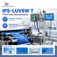 Imprimante de codes-barres laser UV IPS-LUV5W MG T Mini TTO, longueur d'onde 355 nm, pour film PVC plastique, machine de codage laser UV haute vitesse