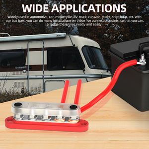 Bloque de Barra de Distribución de Cinco Terminales, 12V 150A, Barra de Distribución Compacta con Cubierta Protectora, Barra de Distribución Común para Cableado Fuera de la Red y Automotriz - Product Image 6