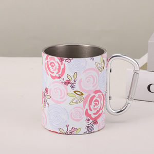 Commercio all'ingrosso personalizzato Logo 200ml 300ml metallo doppia parete vuoto 201 304 acciaio inossidabile Carabiner arrampicata <span class=keywords><strong>tazza</strong></span> <span class=keywords><strong>da</strong></span> viaggio <span class=keywords><strong>tazza</strong></span> - Product Image 5