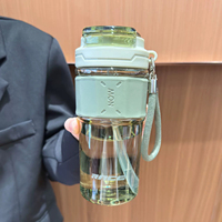 Gobelet à café simple pour homme, double paroi, portable, en plastique, avec paille, pour extérieur, incassable, pour voyage, vente en gros