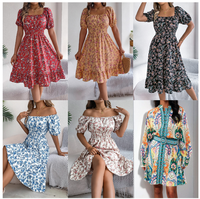 Nouvelles Robes d'Été 2025 pour Femmes en Polyester/Coton, Marque Topus, Vêtements en Gros en Balles pour Adultes, Chine/Guangzhou, Échantillon en 7 Jours