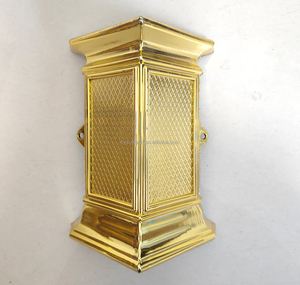 Juego de Accesorios para Ataúd, Decoración de Esquinas de Ataúd Estilo Pilar Clásico, Material ABS/PP Chapado en Oro - Product Image 3