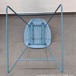 Taburete de Bar Moderno Azul Cielo, Silla de Bar Resistente para Cafetería - Product Image 5