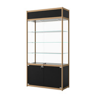 Có Thể Khóa Mỹ Phẩm Nhôm Kính Hiển Thị Showcase Tủ Led Ánh Sáng Tủ Kính Cho Đồ Trang Sức Và Bảo Tàng