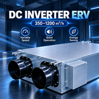 Ventilateur de récupération d'énergie résidentiel à onduleur DC 500m³/h, système d'air frais encastré au plafond avec filtration HEPA