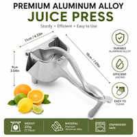 Presse-agrumes manuel de haute qualité en alliage d'aluminium pour oranges et citrons, presse-jus de fruits pour la maison et la cuisine