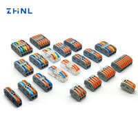 ZHNL DIY GO Mini Connecteur de câble en cuivre universel compact de type levier, bornier réutilisable à insertion rapide 2/3 ports pour câble électrique