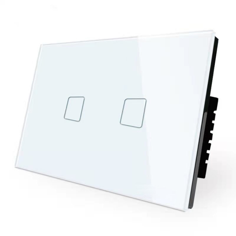 Оптовая продажа, Wi-Fi, умный выключатель без нейтрального провода с универсальной стеклянной панелью, настенный выключатель с дистанционным управлением
