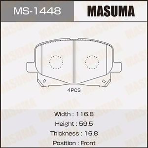 MASUMA Auto Parts Pastillas De Frenos Plaquettes De Frein Car Ceramics Genuine <span class=keywords><strong>Break</strong></span> Pads pour <span class=keywords><strong>Nissan</strong></span> pour Sunny - Product Image 2