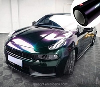 Pembungkus Vinyl Warna Ungu Berubah Warna Diamond Chameleon Populer, Pembungkus Vinyl Ungu Menawan, Pembungkus Vinyl Mobil Hijau dalam Bentuk Gulungan