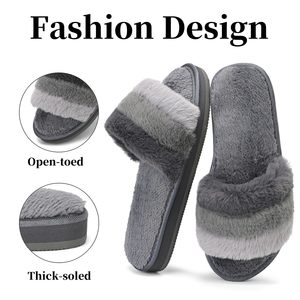 Pantofole da casa YL-1853 per donna calde e morbide pantofole da donna scarpe da casa d'inverno <span class=keywords><strong>con</strong></span> una <span class=keywords><strong>fascia</strong></span> aperta da esterno - Product Image 4