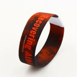Pulseras Elásticas Tejidas de Tela Multicolor con Logotipo Personalizado y Arte Folclórico en Relieve para Regalos Promocionales y Uso en Fiestas/Festivales - Product Image 2