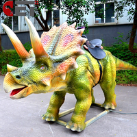 Modèle de dinosaure animatronique en acier pour l'intérieur et l'extérieur, à chevaucher, électrique, personnalisé pour parcs d'aventure et centres commerciaux