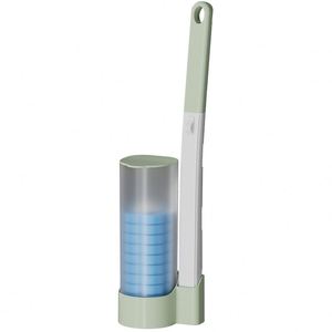 Ensemble de brosses de toilette jetables en plastique, à suspendre au mur, pour un nettoyage sans angle mort - Product Image 5
