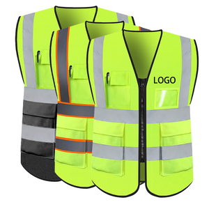 قمصان عمل عالية الوضوح، سترة أمان عاكسة، ملابس أمان للبناء، سترة عالية الوضوح مع شعار مخصص - Product Image 1