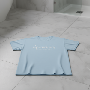T-shirt « Mon ventre fait mal » – T-shirt drôle pour les survivants de maux de ventre, cadeau ironique et sarcastique, t-shirt humoristique - Product Image 3