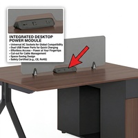 Meuble de bureau modulaire extensible et portable, populaire et en promotion, avec cloisons de séparation pour poste de travail 2-6 personnes, en bois