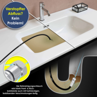 Kit de nettoyage haute pression pour égouts, en PVC noir, compatible avec les buses de pulvérisation Ground Water Rat, outils de débouchage et de nettoyage des drains