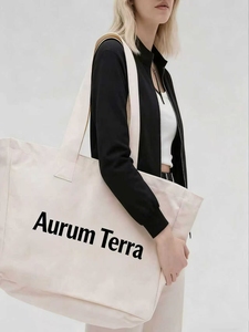 Customized Color logo Cotton Cloth Stock Recycled Cotton Canvas Shopping Bags <b>Print</b> Blank Tote Grocery Zipper Canvas Totes - Product Image 3