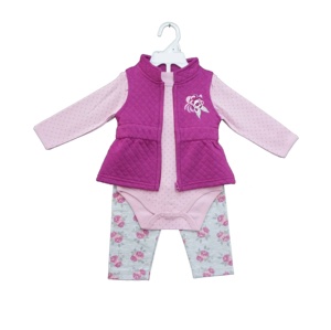Nuovi vestiti per bambini <span class=keywords><strong>invernali</strong></span> articolo di moda giacche per ragazze con cerniera tuta in cotone pantalone morbido set per bambini abbigliamento 3 pezzi - Product Image 5
