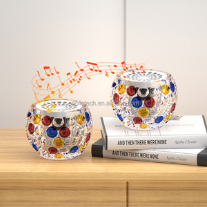 Tasse décorative en cristal portable pour haut-parleur Mini armoire en verre alimentée par batterie d'éclairage LED RVB pour V5.3 <span class=keywords><strong>Touch</strong></span> - Product Image 6